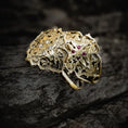 Load image into Gallery viewer, SALTANA ✧ 14K SOLID YELLOW GOLD RING - WIDE VERSION