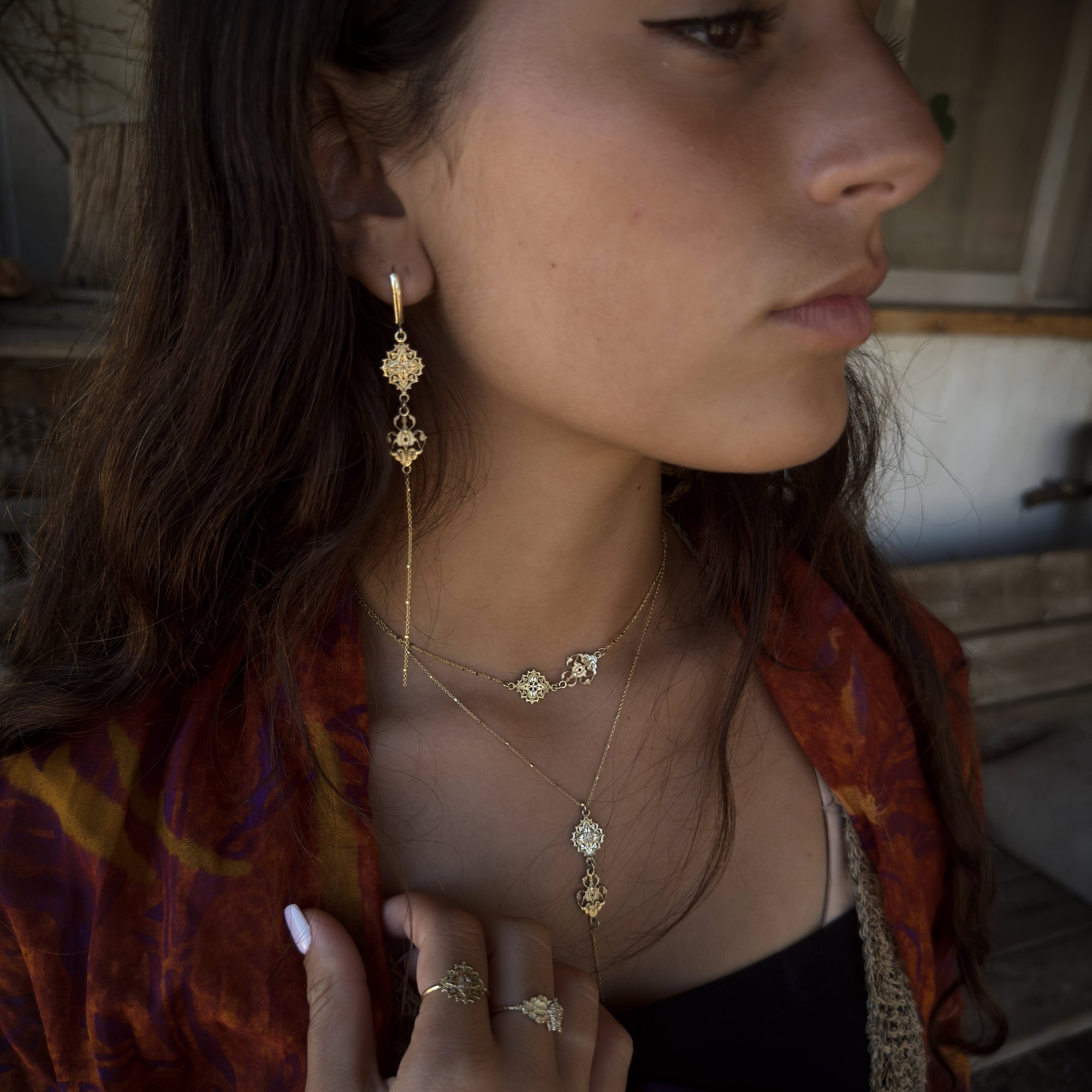 SALTANA ✧ 14K SOLID YELLOW GOLD CHOKER NECKLACE