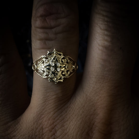 SALTANA ✧ 14K SOLID YELLOW GOLD RING - WIDE VERSION