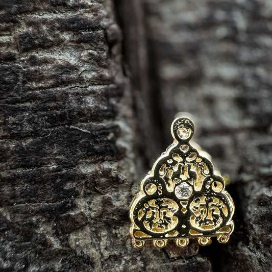 MUNSAJAM ✧ 14K SOLID YELLOW GOLD NOSE STUD / STUD EARRING