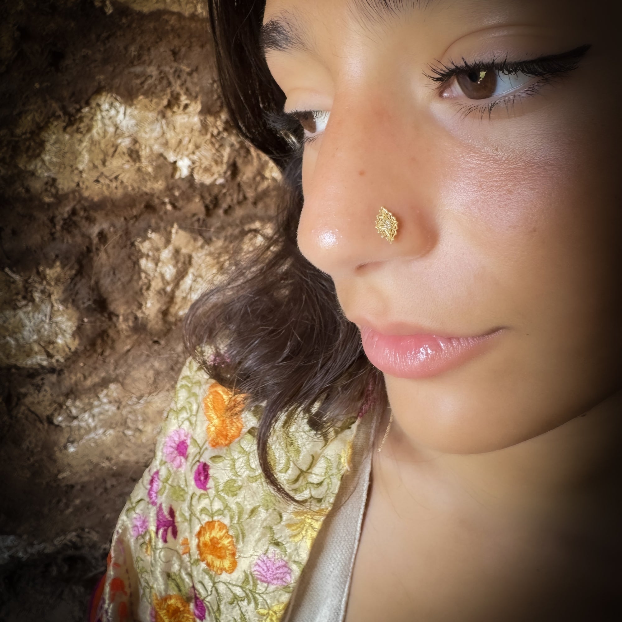 SALTANA ✧ 14K SOLID YELLOW GOLD NOSE STUD / STUD EARRING