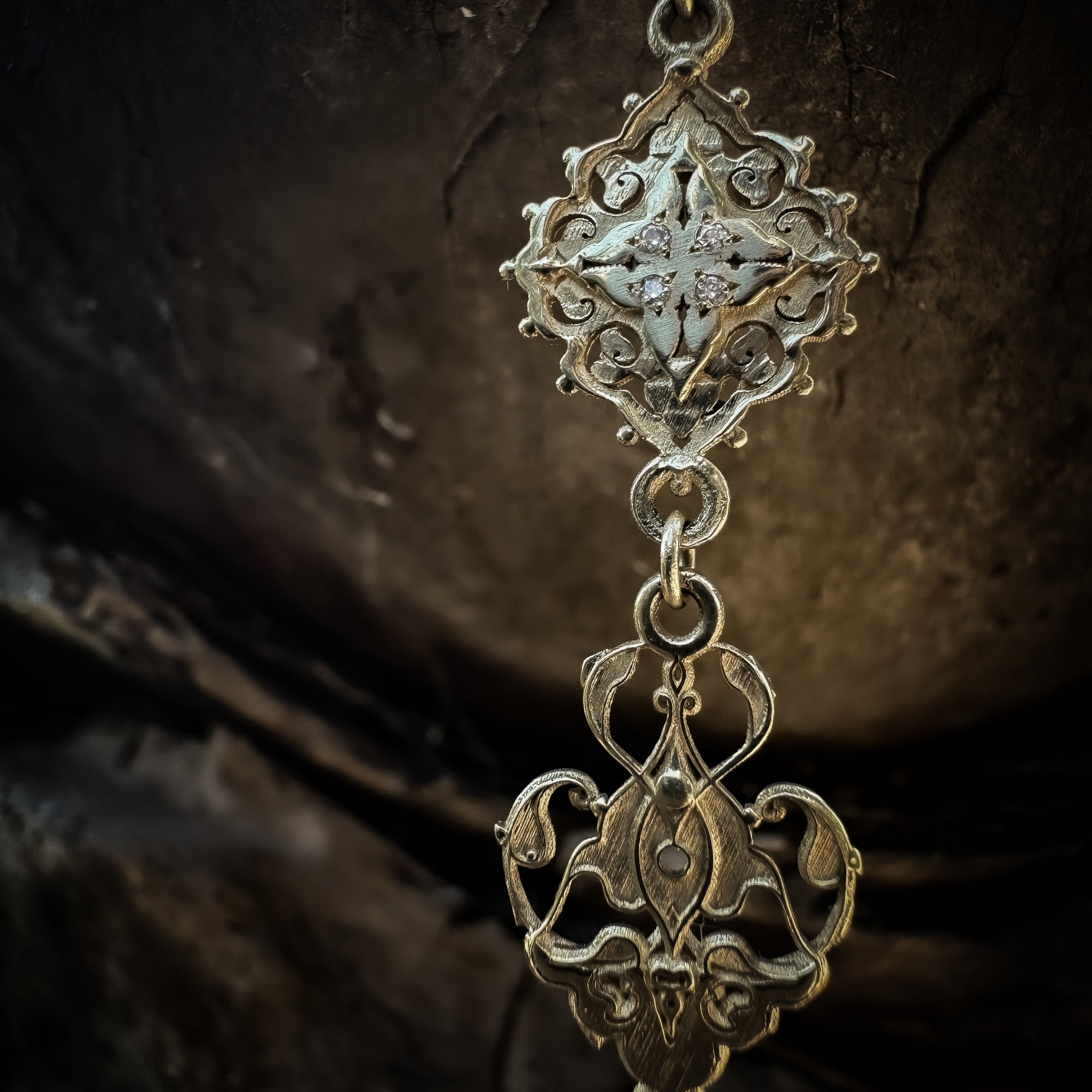 SALTANA ✧ 14K SOLID YELLOW GOLD DROP EARRINGS