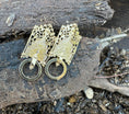 Load image into Gallery viewer, Malchut Or 14K Gold Earrings – Royal Light, Worn Close to the Heart

