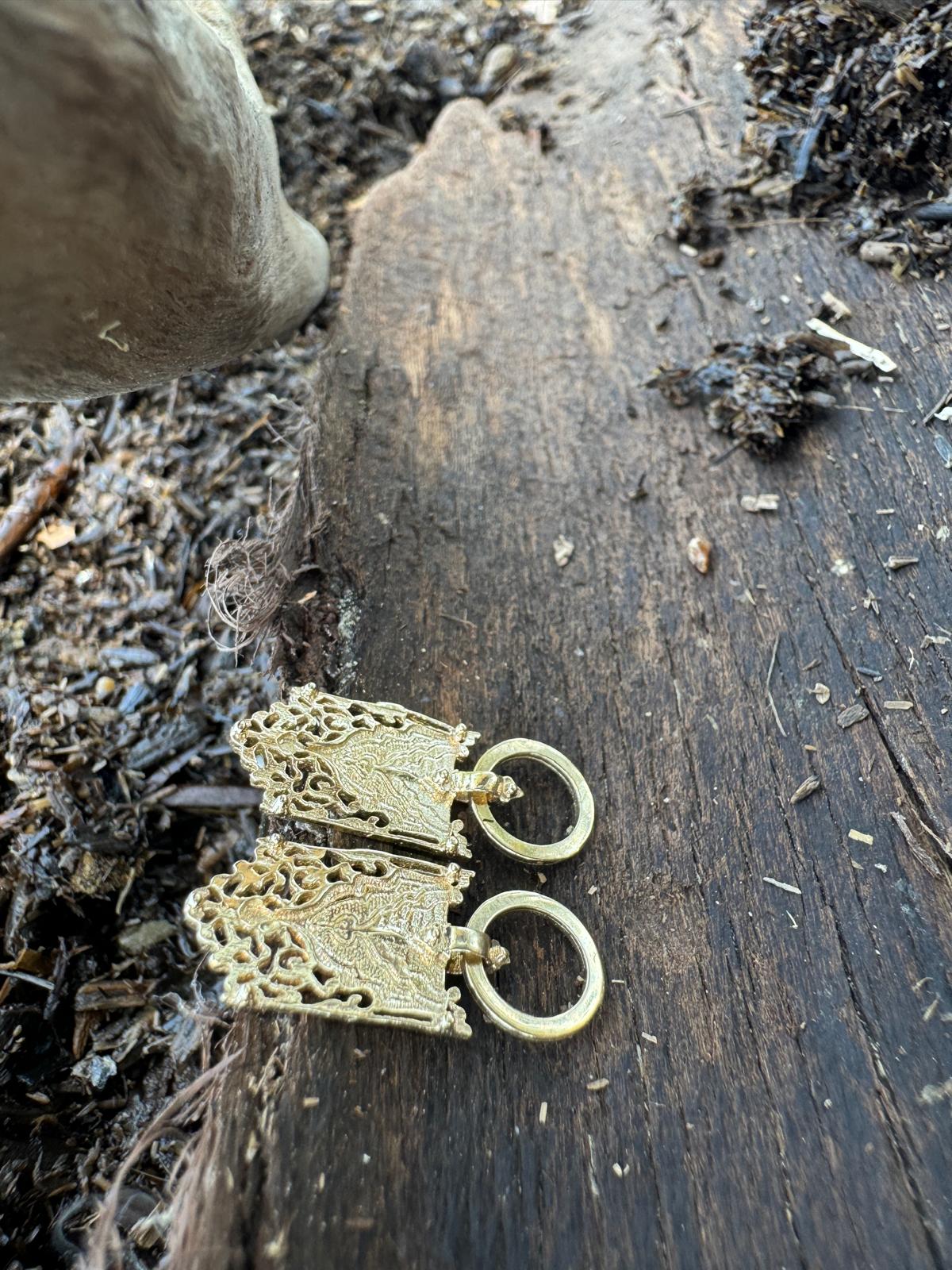 Malchut Or 14K Gold Earrings – Royal Light, Worn Close to the Heart